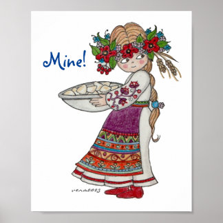 Poster Le mien ! Pérogies ukrainiennes Pyrohy Varenyky Pi