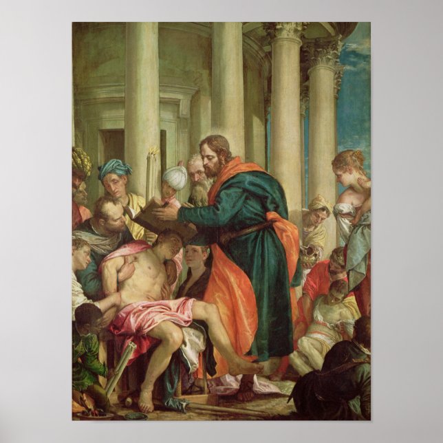 Poster Le miracle de Saint-Barnabas, vers 1566 (Devant)