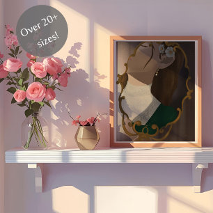 Poster Le miroir III - Une fille à moitié cachée