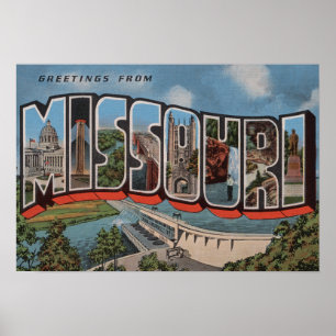 Poster Le Missouri (vue de barrage) - grandes scènes de