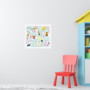 Poster Le modèle ABC de Dr Seuss avec des mots