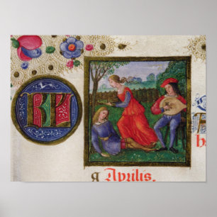 Poster Le mois d'avril : Dans les prés