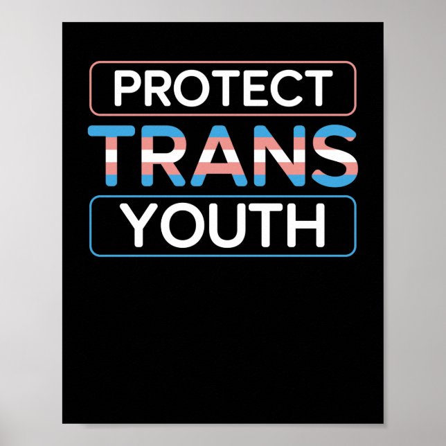 Poster Le mois des Gay pride LGBT protège les jeunes tran (Devant)