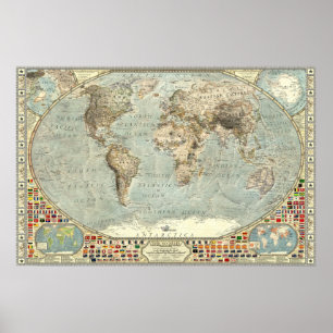 Poster Le monde - 1875