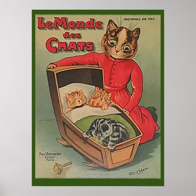 Poster Le Monde des Conversations, Louis Wain Art (Devant)