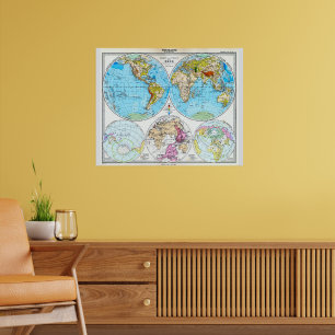 Poster Le monde en 1891