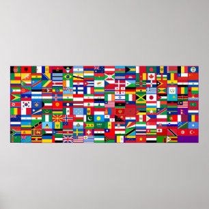 Poster Le monde marque l'arrière - plan