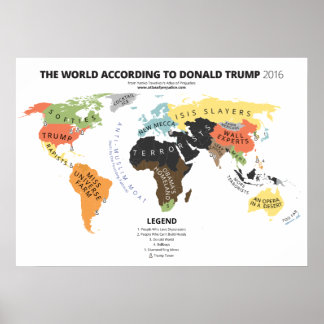 Poster Le monde selon Donald Trump
