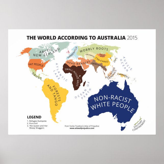 Poster Le monde selon l'Australie (Devant)