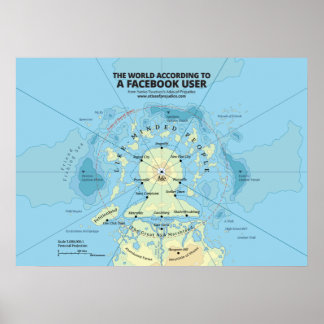 Poster Le monde selon un utilisateur de Facebook