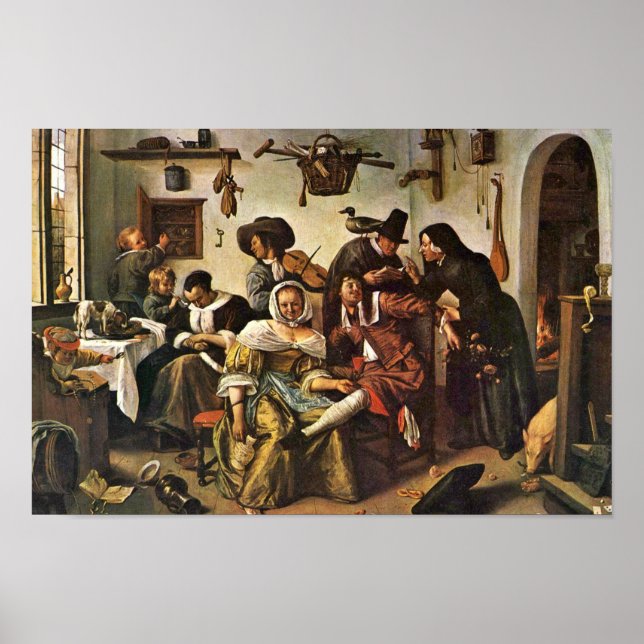 Poster Le Monde Topsy-Turvy Par Steen Jan (Meilleure Qual (Devant)