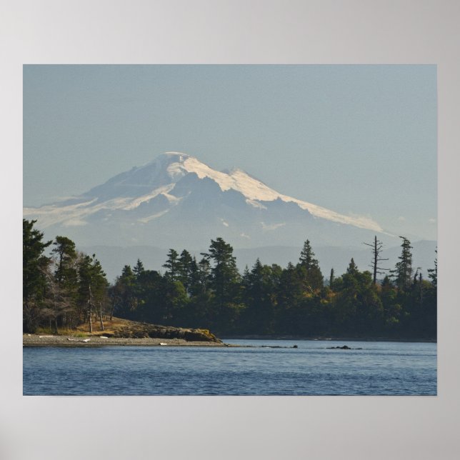 Poster Le mont Baker domine le paysage (Devant)