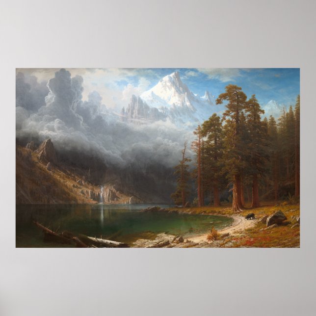 Poster Le mont Corcoran par Albert Bierstadt (Devant)