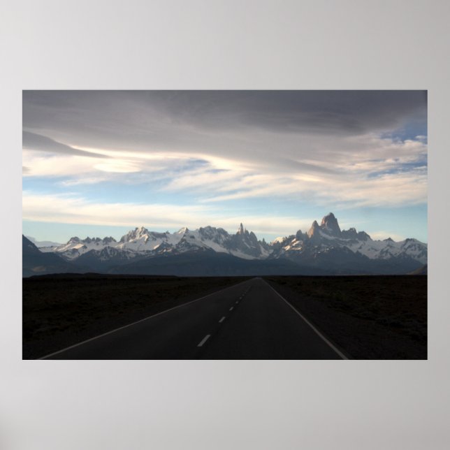 Poster Le Mont Fitz Roy Et Le Chaîne Andes (Devant)