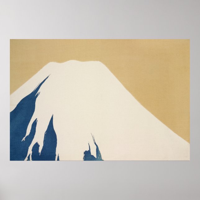 Poster Le Mont Fuji de Momoyogusa par Kamisaka Sekka (Devant)
