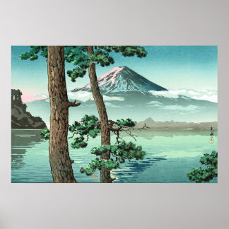 Poster Le mont Fuji du lac Kawaguchi par Tsuchiya Koitsu