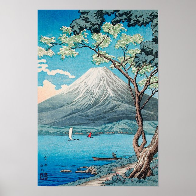 Poster Le Mont Fuji du lac Yamanaka par Hiroaki Takahashi (Devant)
