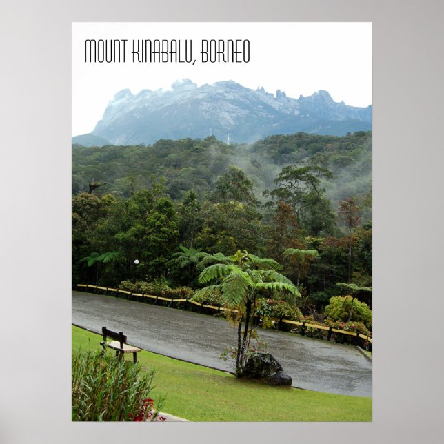 Poster Le mont Kinabalu et la jungle de Bornéo (Devant)