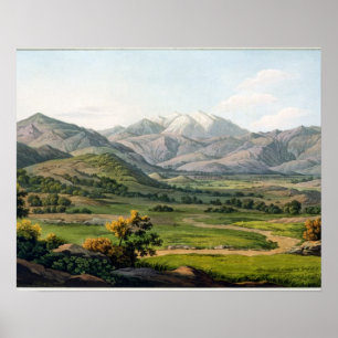 Poster Le mont Olympe, comme vu entre Larissa et baba, p