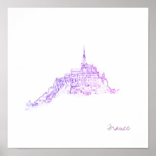 Poster Le Mont Saint Michel Architecture France