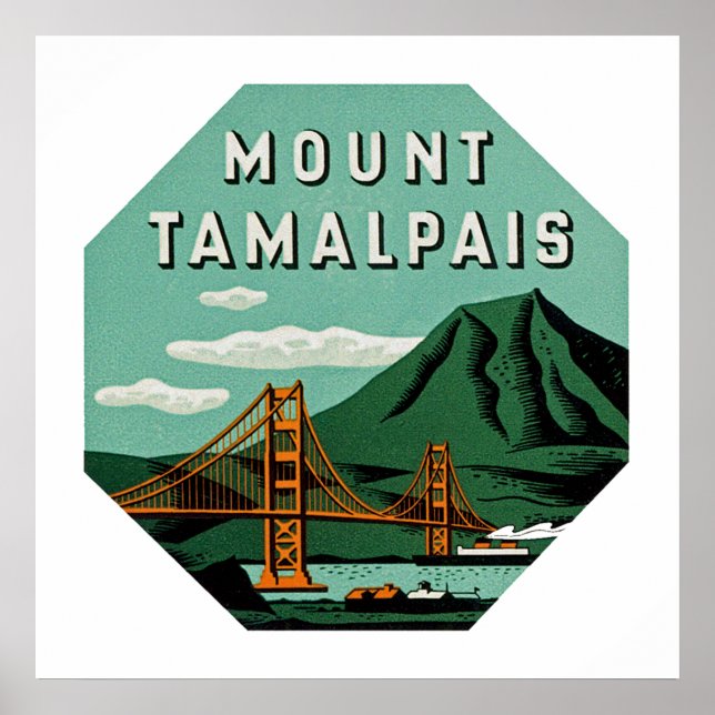 Poster Le mont Tamalpais (Devant)
