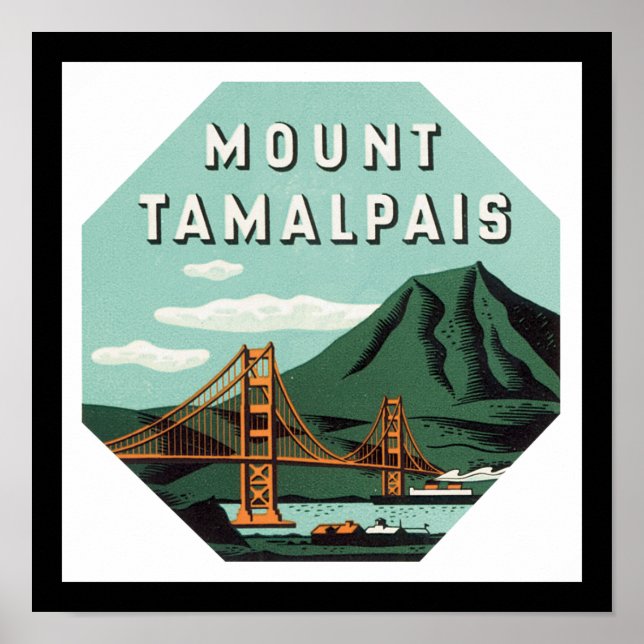 Poster Le mont Tamalpais (Devant)