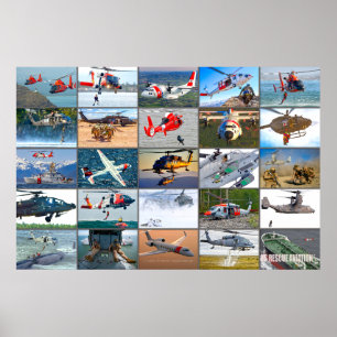 POSTER LE "MONTAGE" DE L'AVIATION SECOURUE DES ÉTATS-UNIS
