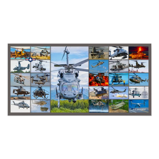 POSTER LE "MONTAGE" DU ROTORCRAFT MILITAIRE AMÉRICAIN (Devant)