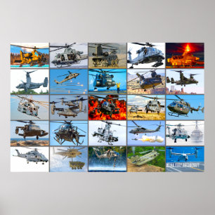 POSTER LE "MONTAGE" DU ROTORCRAFT MILITAIRE AMÉRICAIN
