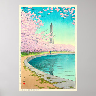 Poster Le Monument de Washington sur la rivière Potomac
