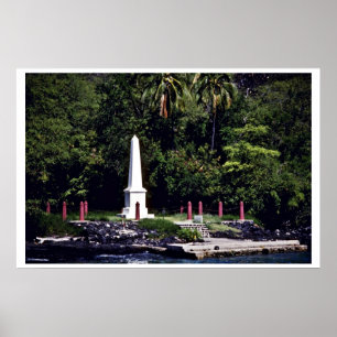 Poster Le monument du capitaine Cook - Hawaii