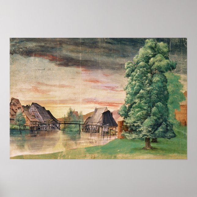 Poster Le moulin à eau, 1495-97 (Devant)