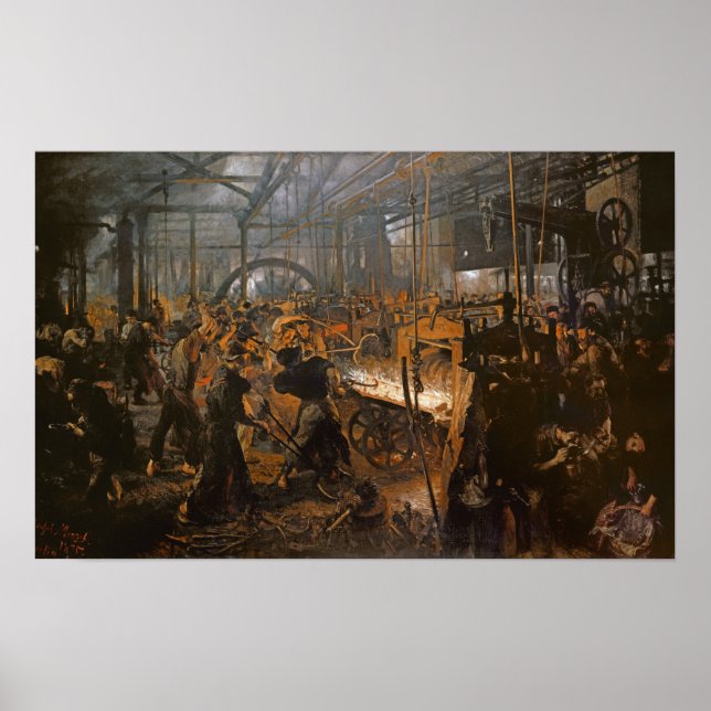 Poster Le moulin à rouleaux de fer, 1875 (Devant)