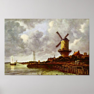Poster Le Moulin À Vent À Wijk Bij Duurstede [1]. Par Jac