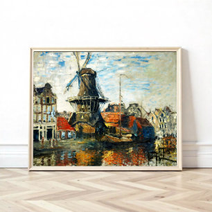 Poster Le moulin à vent, Claude Monet 1871