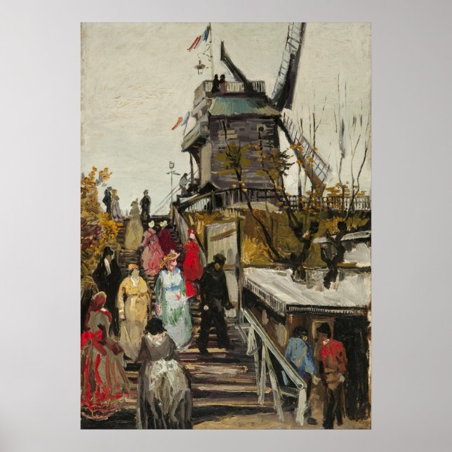 Poster Le Moulin de Blute-Fin - Van Gogh - c1886 (Devant)