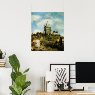 Poster Le Moulin de la Galette par Vincent van Gogh