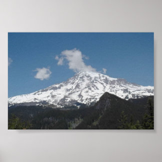 POSTER LE MT MAJESTUEUX. RAINIER