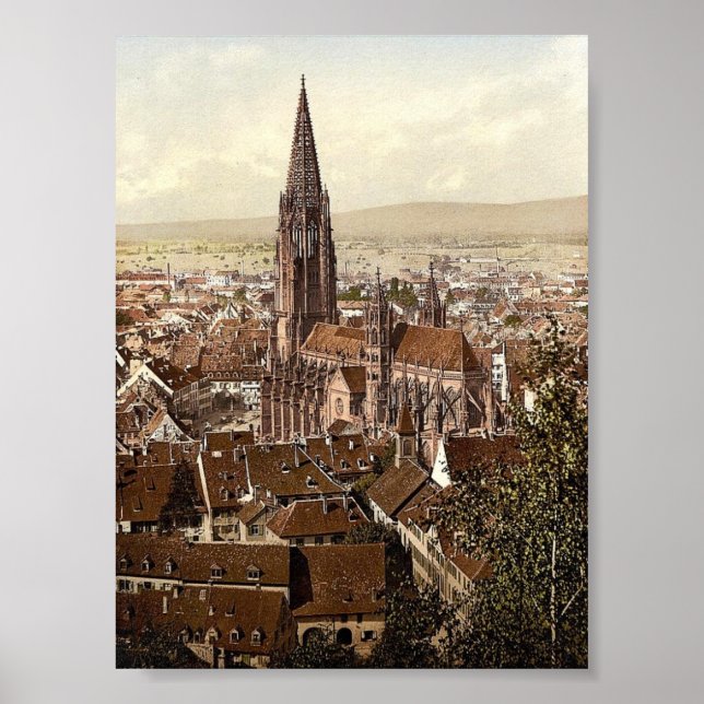 Poster Le Munster, Fribourg, Baden, Allemagne magnifique (Devant)