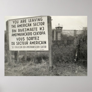 Poster Le mur de Berlin dans un quartier