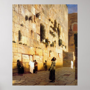 Poster Le mur de Jérusalem de Soloman, Jean-Leon Gerome