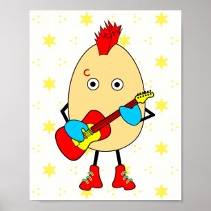 Poster Le musicien de rock Egghead