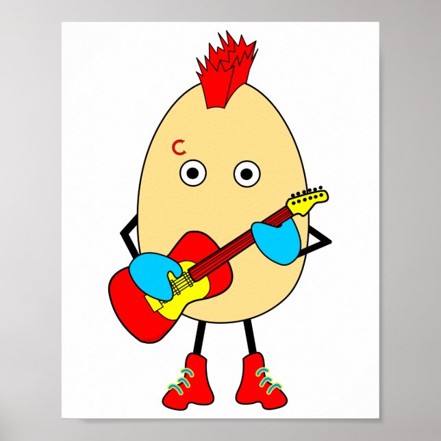 Poster Le musicien de rock Egghead (Devant)