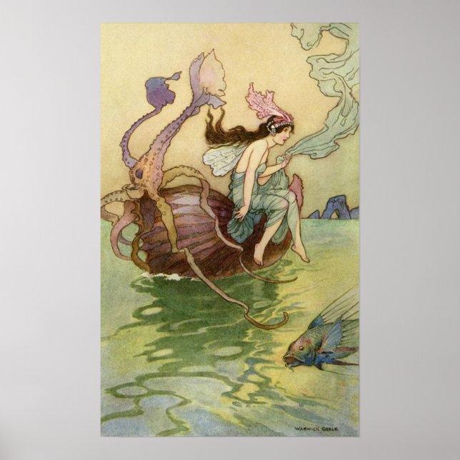 Poster Le Nautilus est mon bateau de Warwick Goble (Devant)
