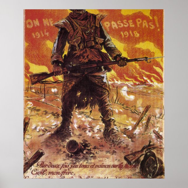 Poster Le ne passera pas ! (1918)_Affiche de propagande (Devant)