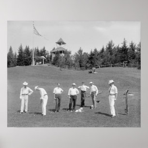 Poster Le New Hampshire Golfers, 1910. Photo vintage