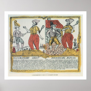 Poster Le nez et le givre, russe, fin 18ème siècle