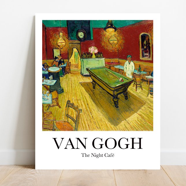 Poster Le Night Café de Vincent Van Gogh (Van Gogh's "The Night Cafe" poster - Vibrant colors, starry night, cafe scene.)