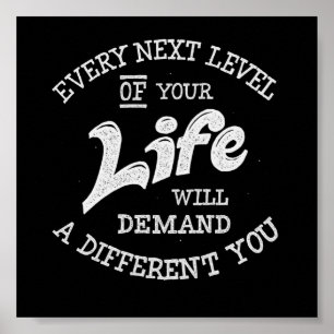 Poster Le niveau de vie suivant vous demandera différents