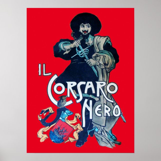 Poster LE NOIR CORSAIR Rouge (Devant)